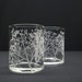 FREE SHIPPING . 'Tree Of Love' . Two Hand Engraved Glass Candle Holders . Featured On The Front Page