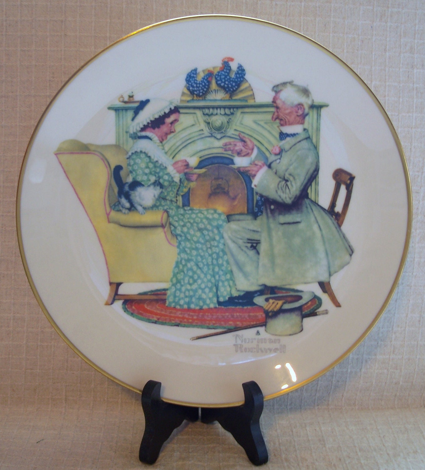 Vintage Norman Rockwell Collectible Plates Four By Bonbonsandmore   Il Fullxfull.361454069 Dvy2 