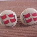Cuff Links Vintage Denmark Flag - Free Shipping to USA
