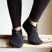 Women House Shoes, Wool with Leather Bottoms, women size 6.5, 8, Dimples of Your Smile, SALE