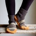 Wool & Cashmere Slipper Socks, Leather Bottoms, men 12, wide width, Lazy Together