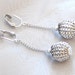 Vintage Silver Sarah Coventry Earrings Filigree Sphere Dangle Drops CIJ Sale