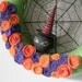 Halloween Wreath, Spider Wreath, Orange, Purple and Green Wreath, Large 14 inch size