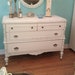 shabby antique chic dresser cottage prairie vintage white distressed painted