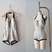 1930s swimsuit / vintage 30s bathing suit / Marled Knit swimsuit