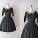 1950s dress / wool 50s dress / Possible Music