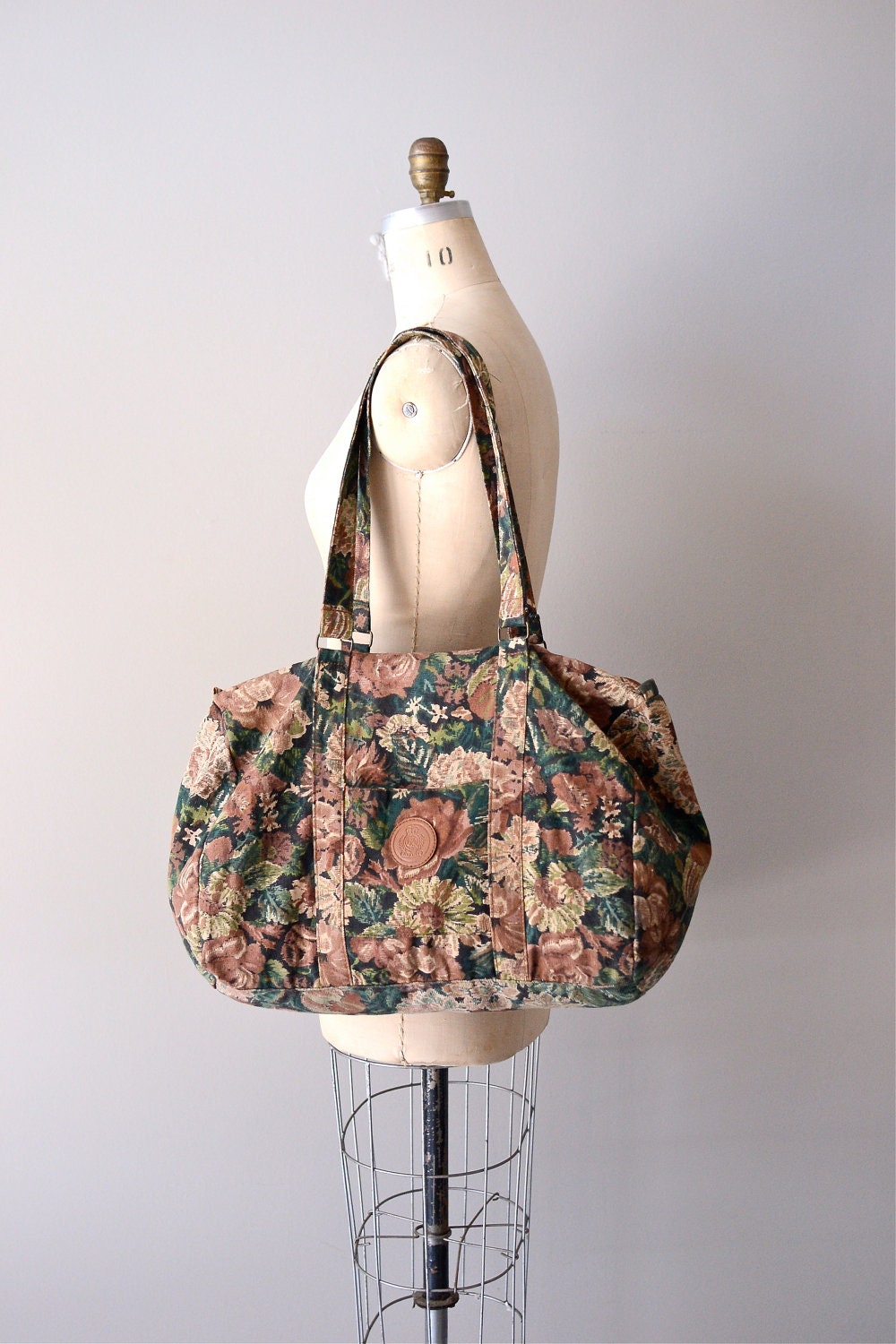 floral bag / fabric weekender / Floral Tapestry bag