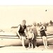 Pretty Swimsuit Woman vintage photo Little Boy Girls and Canoe 1931 snapshot Boat