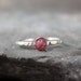 Raw Uncut Red Spinel Ring - Sterling Silver Solitaire - Artisan Jewellery - Handmade and Designed by A Second Time