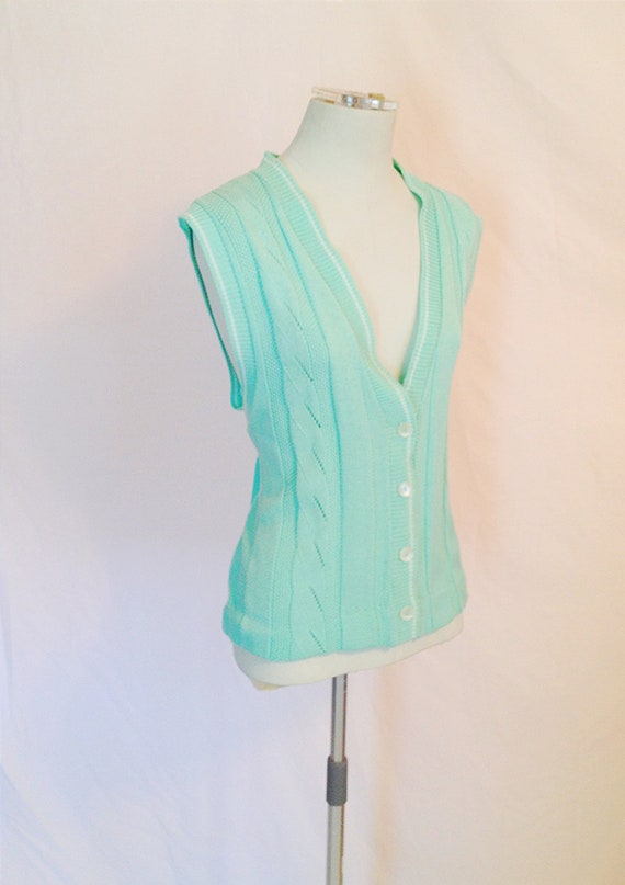 mint green sweater vest