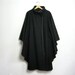 vintage black wool winged cape cloak