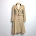 vintage 1970s brown speckled wool tweed princess trench coat