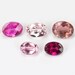 Rubellite Tourmaline Gemstones - lot of 5 - oval - natural - unheated untreated unenhanced - pink red Tourmaline crystal - faceted gems