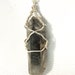 Tibetan Smoky Quartz Crystal wire wrap pendant - Necklace - Sterling Silver wire wrapped - Double Terminated Quartz Crystal point - natural