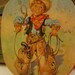 Small Vintage Cowboy Tin From1950's For Thorne's Toffee, England