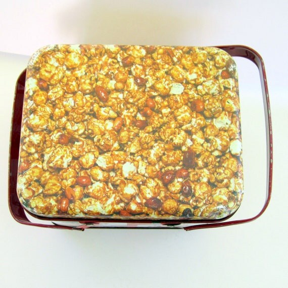 Vintage Cracker Jack Lunch Box 1930s Tin Box Metal Lunch Pail