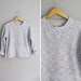 r e s e r v e d . AUTUMN STAPLE / vintage '90s light grey & white FUZZY marled sweater. size s m.