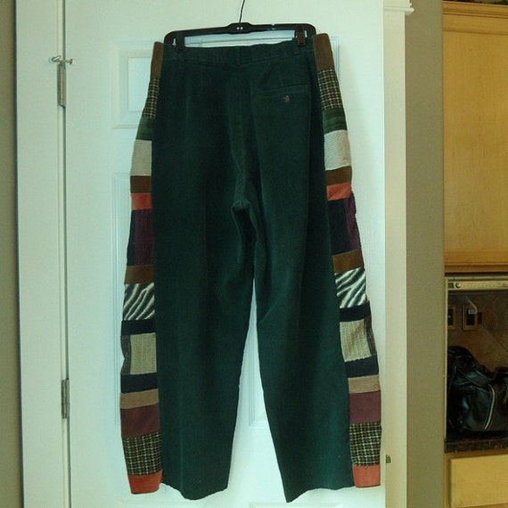 patchwork pants mens