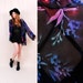 Vintage sheer silk velvet jacket, floral print, velvet burnout, sheer black blouse, piano shawl jacket - FREE Worldwide Shipping
