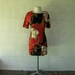 VINTAGE 90s gold chain very Versace mini dress