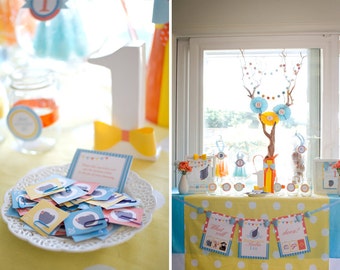 Little Man DOLJABI Korean First Birthday: Custom Silhouette, ABC Alphabet, Little Man, Bowtie DIY Party Package