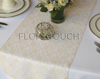 Champagne Lace Table Runner Wedding Table Runner