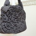 Gray Suiting Fabric Tote Handbag Lollibag