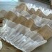 Burlap Ruffled Table Runner Shabby Chic Rustic with burlap and white cotton ruffles