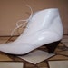 8 N Ankle Boot Granny Victorian off white Lace up shoes