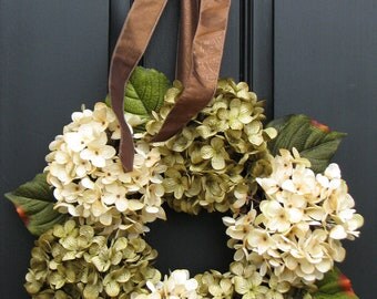Fall Hydrangeas, Hydrangea Wreaths, Wreaths, Hydrangea Wreath, Wreaths for All Seasons, Twoinspireyou