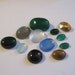 Group of 12 assorted natural gemstone cabochons for your jewelry projects