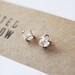 8-9mm Herkimer Diamond and Gold Filled stud earrings
