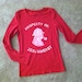 Property of 221 b Baker Street hand stenciled red long sleeve t shirt OOAK upcycled red white fits up to size M