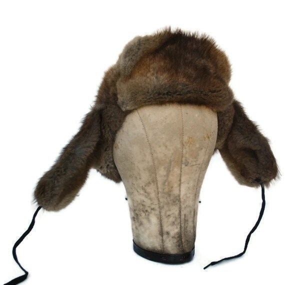 Fur Bomber Hat / lumberjack / genuine fur