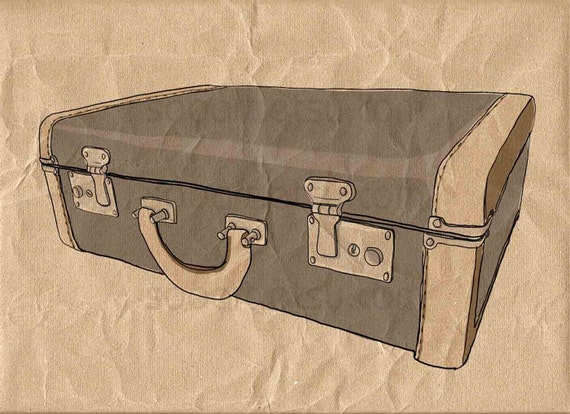 old suitcase drawing