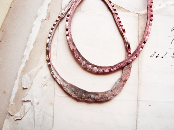 large handmade hoop findings - hammered reclaimed metal - earring supply - sparrow salvage studio - 1 pair