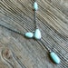 Nevada Turquoise Necklace in Oxidised Silver - Stepping Stones