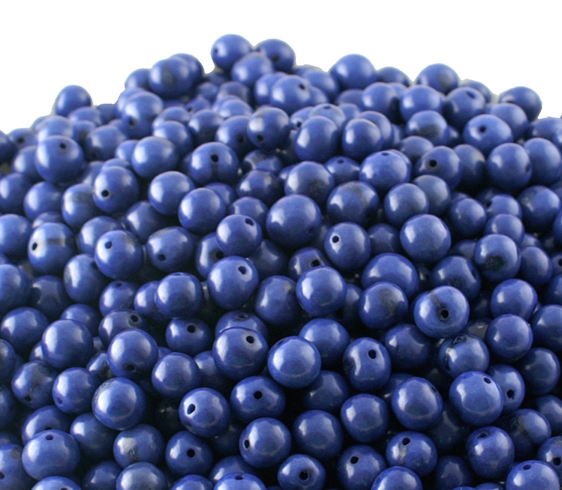 True Blue Acai beads. Pack of 100 beads. by NatureBeads on Etsy