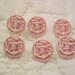 Vintage Pink Buttons with Anchor and US on them set of 6