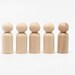 5 little kids peg dolls- size 1.5" tall - do it yourself natural wooden doll bodies peg dolls wooden dolls