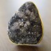 Black Druzy Gold Ring - OOAK - Statement Piece