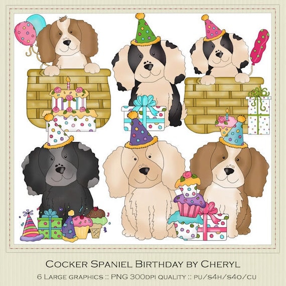 free birthday clipart with dogs - photo #33