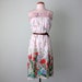 70s dress / white floral print cotton smocked sundress (xs - s)
