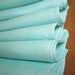 12 Vintage Green Linen Napkins