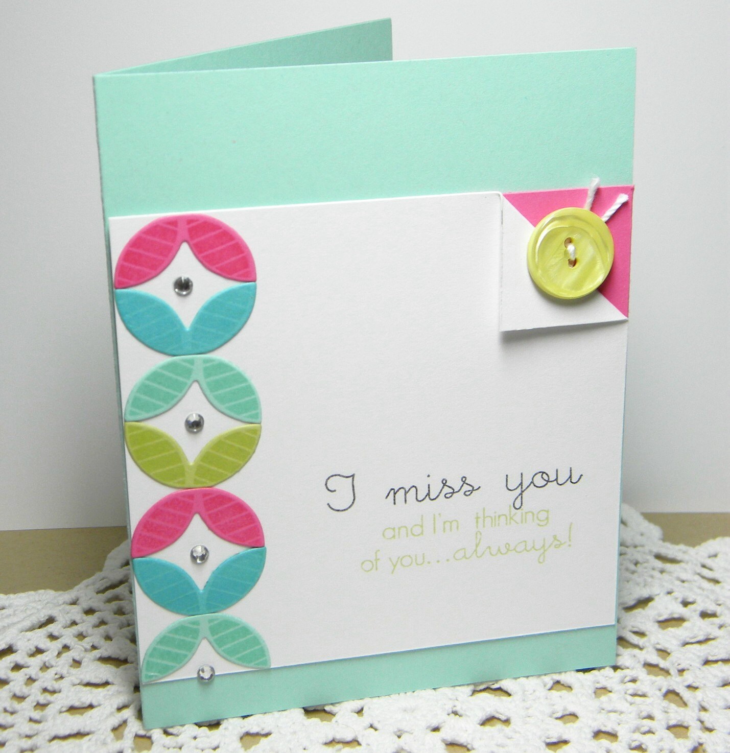 I Miss You Handmade Card