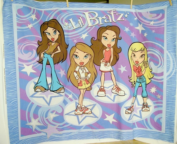 Lil Bratz Dolls Quilt Top Fabric Panel Last Panel by RomasMaison