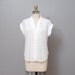 1980s White Eyelet Blouse - Pointelle Sheer Top