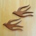 mod wooden bird wall hangings - swooping swallows