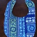 Baby Bib, made from Marimekko Blue 'Pidot 'and White Terry , for a boy or a girl Finland