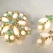 Spectacular Vintage Juliana Style Demi Aurora Borealis and Milk Glass